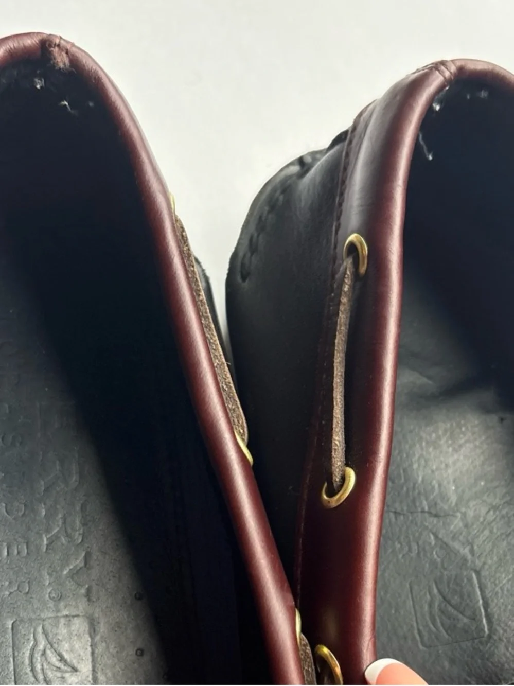 Sperry Two-Tone Leather Boat Shoes - Black and Brown